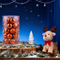 Garvee 34 PCS Shatterproof Christmas Ball Ornaments Set - Bulk Xmas Tree Decor for Holiday, Wedding & Mardi Gras Party, Gift Ready Hanging Decorations, Bronze