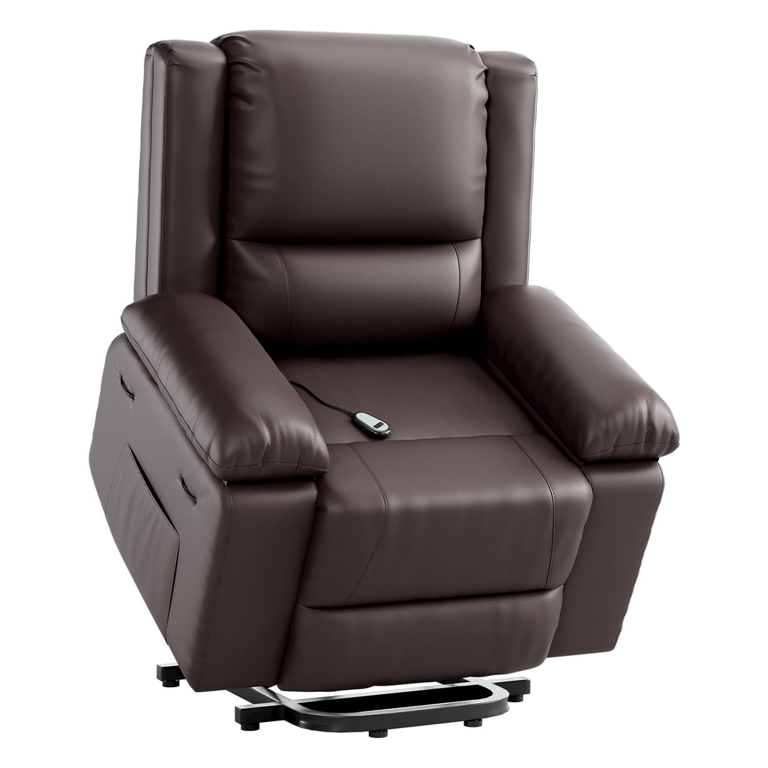 Garvee PU Leather Power Lift Recliner Chair with Massage and Heat, 8-Point Vibration, Adjustable Back and Leg Support, Electric Lift Chair Designed for Mobility Aid Elderly Relaxation, Coffe