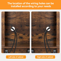 Garvee 70'' Wine Coffee Bar Cabinet with Storage Hutch, Tall Kitchen Pantry Liquor Cabinet with Sliding Barn Doors, Bottle Glasses Rack, Farmhouse Buffet for Home Dining Room, Brown