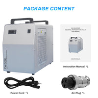 CW-5000 Water Chiller, 7L, 2.6gpm for CO2 Laser Machines