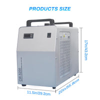 CW-5200 Chiller, 9L, 2.6gpm, 5200 BTU/Hr for CO2 Lasers