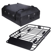 Garvee 51"x36" Universal Rooftop Cargo Carrier Basket – 200lbs Capacity Luggage Rack with Cargo Bag for SUV, Truck & Car