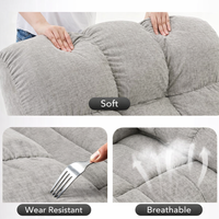 Garvee Rocking Recliner Chair, 360° Swivel Rocker Chair for Living Room, Upholstered Fabric Glider Nursery Chair with Side Pockets for Small Spaces, q235 Steel Frame Lazy Boy Recliner Single Sofa