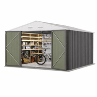 Garvee Large 12x10 FT Metal Outdoor Storage Outdoor Storage – Waterproof Steel Garden Outdoor Storage with Upgraded Frame – Double Lockable Doors, Weatherproof Storage for Patio, Backyard, Lawn & Tools – Color: System Default