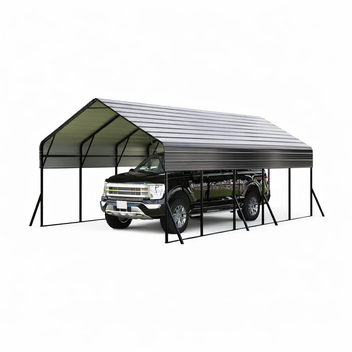 Garvee 13' X 26' X 11' Heavy Duty Metal Carport Kit – Reinforced Frame & Anchors – 100MPH Wind & 35PSF Snow Rated – Shelter for 2 Cars, Trucks, Boats, RVs, Tractors – Easy Assembly