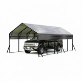 Garvee 13' X 26' X 11' Heavy Duty Metal Carport Kit – Reinforced Frame & Anchors – 100MPH Wind & 35PSF Snow Rated – Shelter for 2 Cars, Trucks, Boats, RVs, Tractors – Easy Assembly