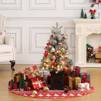 Garvee 3ft Christmas Tree 2 Set, Pre-Lit Artificial Christmas Tree with Vintage Potted Base, Flocked Snow 70 Warm White LED Lights Red Berries, Festival Decoration Xmas Holiday Decor for Home, Entrances, 2 PCS