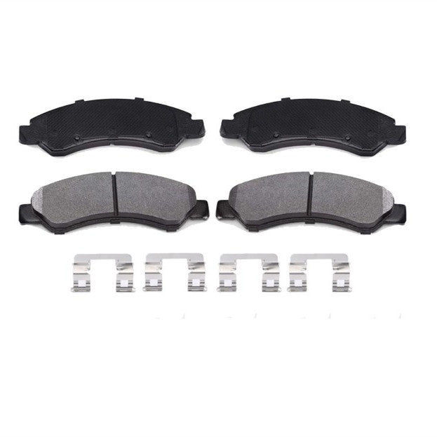 Brake Pads, 4Pcs Premium Ceramic Rear Disc Brake Pads Set with Steel Hardware Kits Compatible for 2012-2018 F150