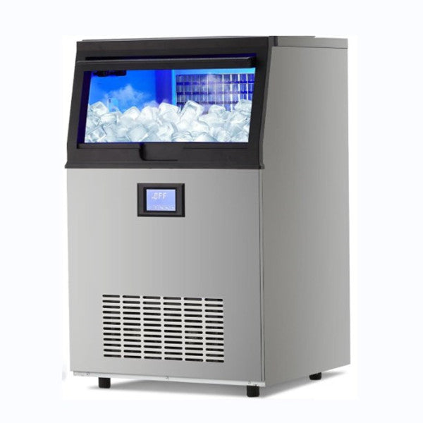 GARVEE 100Lbs/24h, Commercial Ice Maker, 33lbs Bin,Freestanding with 2 Inlet Modes, Ideal for Home Bars, Coffee Shops, Business.