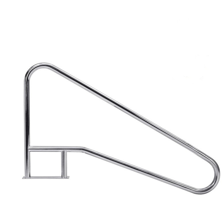 Garvee Pool Rail 55"x 32", 304 Stainless Steel 385LBS Load Capacity Silver Rustproof Pool Handrail for Inground Pool with Blue Grip Cover & Accessories