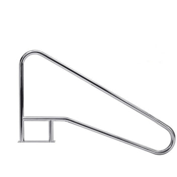 Garvee Pool Rail 55"x 32", 304 Stainless Steel 385LBS Load Capacity Silver Rustproof Pool Handrail for Inground Pool with Blue Grip Cover & Accessories