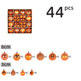 Garvee 44pcs Christmas Ball Ornaments Set Assorted Christmas Baubles Glitter Hanging Decoration for Xmas Tree Wreath Christmas Party R1-28 Orange - R1-28 Orange
