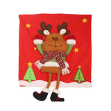 Garvee Christmas Dining Chair Covers Santa Snowman Reindeer Dinner Chairs Cover Chair Slipcover for Holiday Party Home Decor as Shown Cloth - As Shown