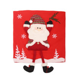 Garvee Christmas Dining Chair Covers Santa Snowman Reindeer Dinner Chairs Cover Chair Slipcover for Holiday Party Home Decor as Shown Cloth - As Shown
