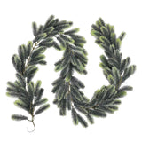 Garvee 200cm Christmas Garlands Artificial Faux Greenery Garland Wall Hanging Simulated Vines for Wedding Backdrop Arch Wall Decor Pine Needle(Double Green) - Pine Needle Rattan (Double Green)