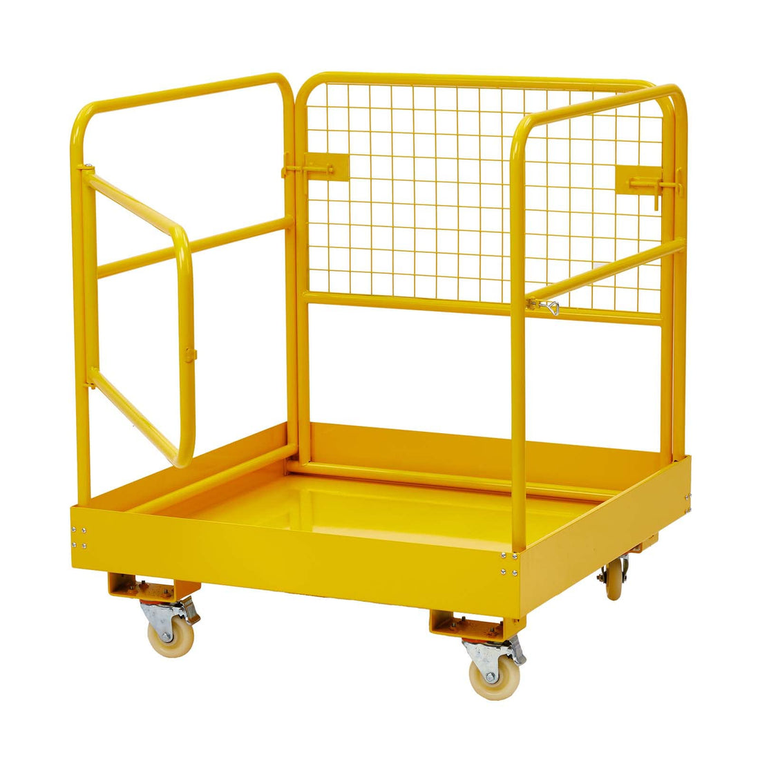 Forklift Safety Cage 36x36 Inch Heavy Duty Collapsible Forklift Yellow