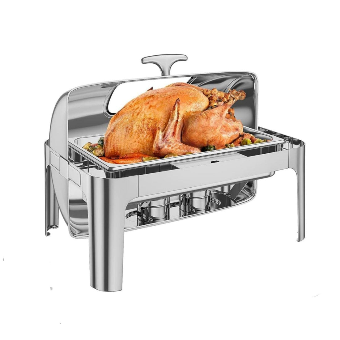 Buffet Set 9QT Stainless Steel Food Warmer with Transparent Window