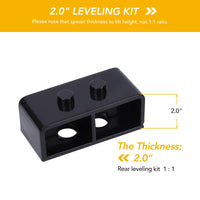 2 Inch F150 Leaf Rear Leveling Kit, Blocks & U-bolts Set