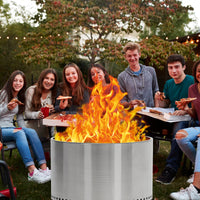 20.5 Inch Stainless Steel Smokeless Fire Pit for Camping