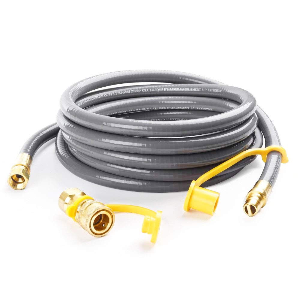 36FT Natural Gas Grill Hose, 3/8" Flare Quick Connect Fittings - GARVEE