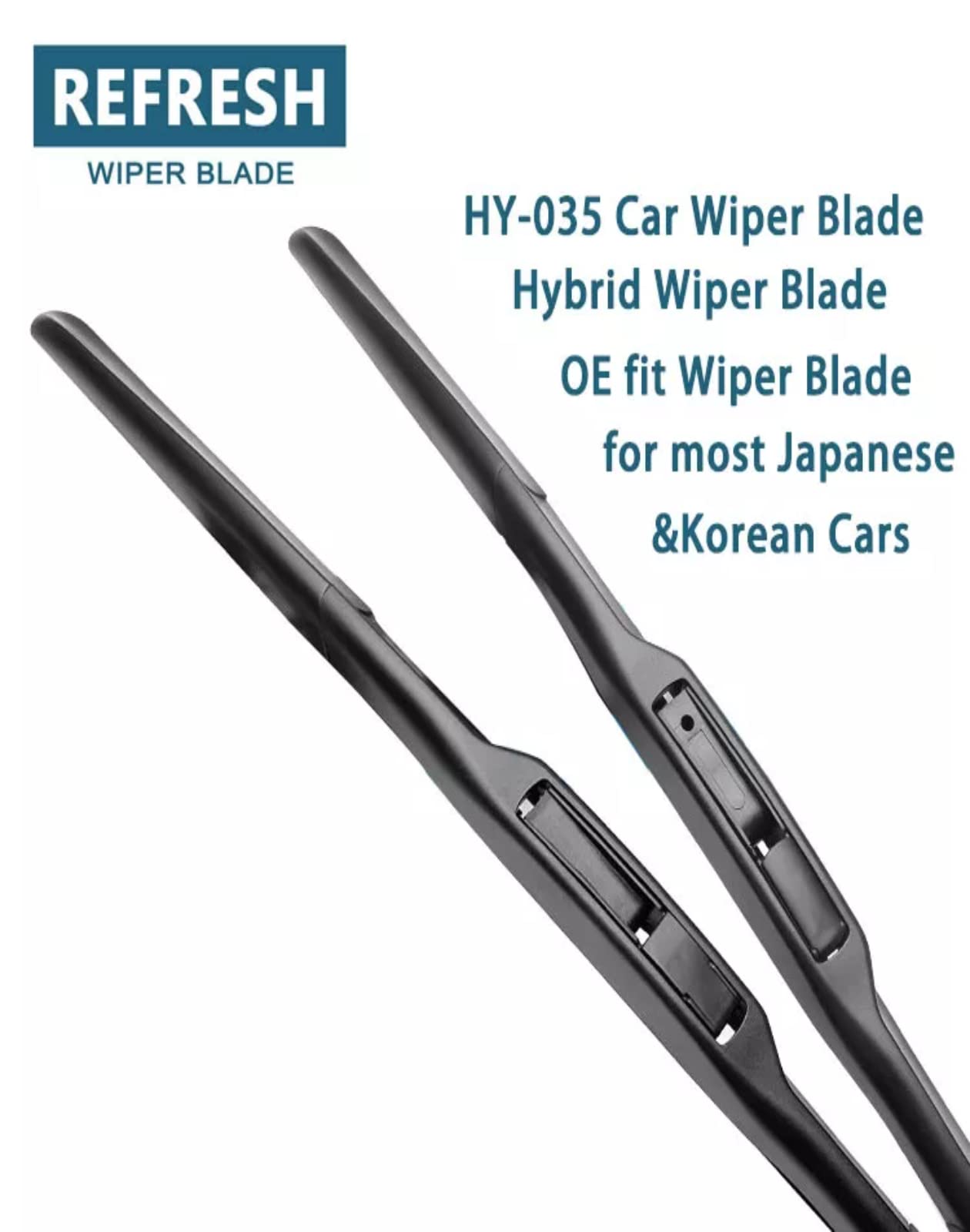 GARVEE 22Inch + 21Inch Wiper Blades OEM Quality J&U hook Front Windshield Wipers