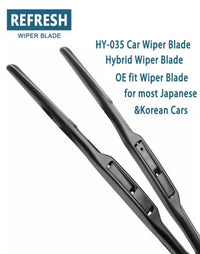 22" & 21" J&U OEM Quality Front Windshield Wipers - Hook Type