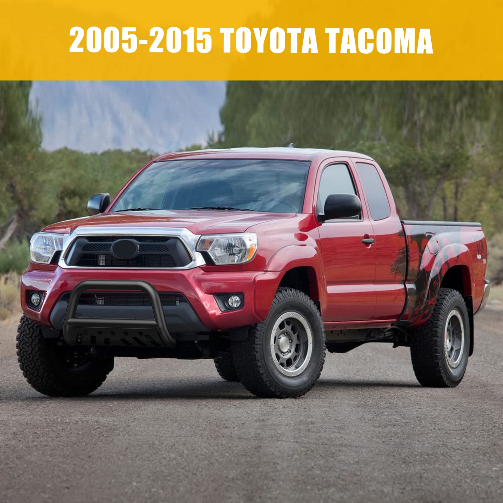2005-2015 Tacoma Bull Bar with Skid Plate, Front Bumper Guard