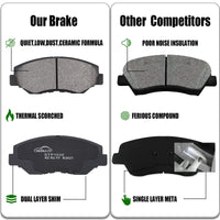 4pcs Ceramic Front Brake Pads Kit Compatible with STP1457 - GARVEE