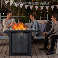 28 Inch Propane Fire Pit Table 50000BTU Rectangle Fire Table - GARVEE