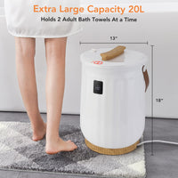 GARVEE Towel Warmers 20L 450W Luxury Large Towel Warmer Bucket For Bathroom With Digital LCD