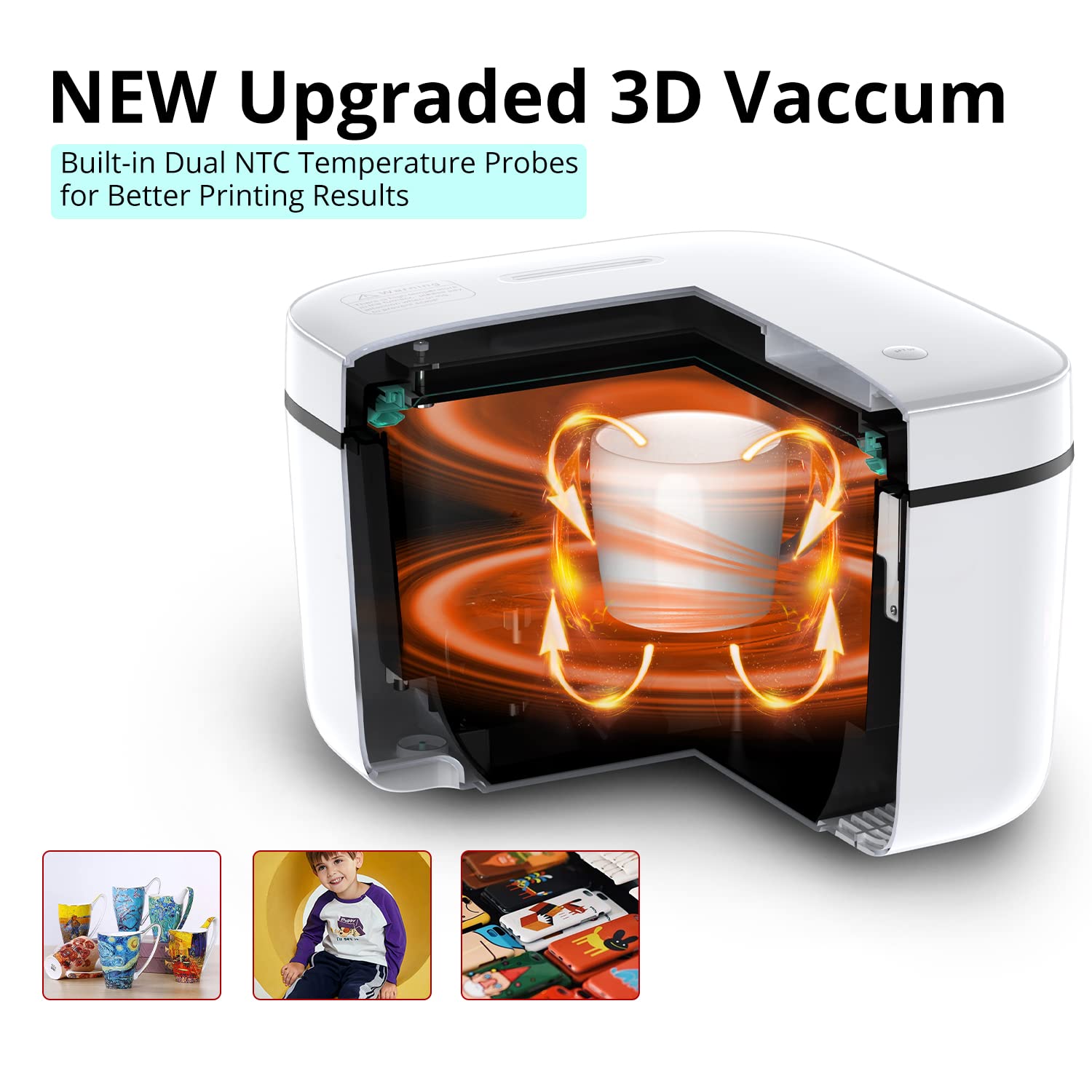 800W All-in-One Heat Press, 3D Vacuum Sublimation, Digital - GARVEE