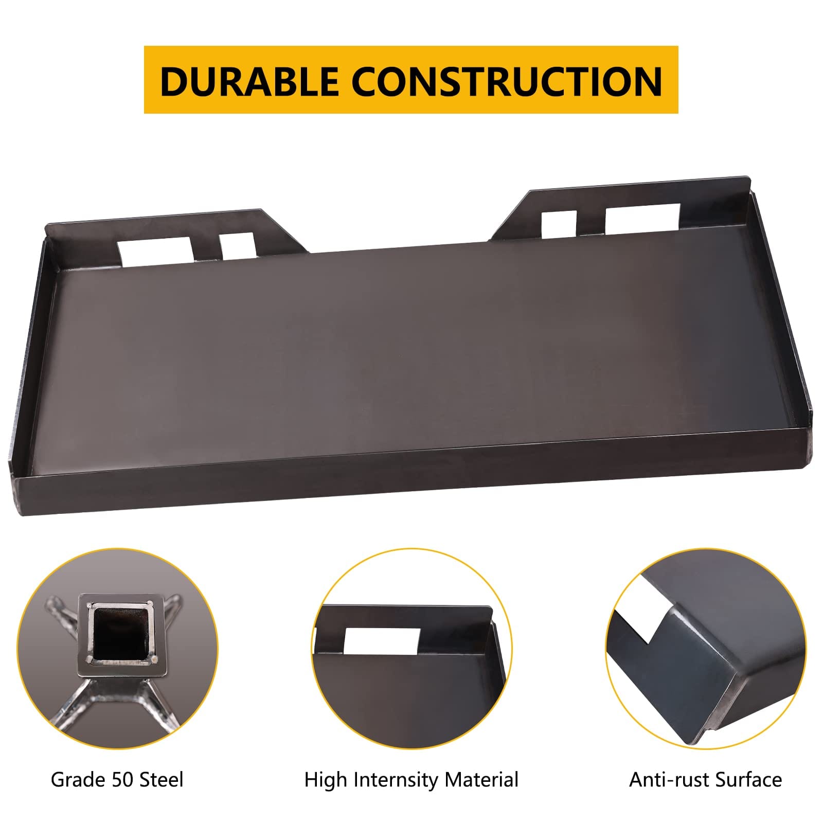 GARVEE Skid Steer Mount Plate Thick Attachment Plate Steel Quick Attachment Loader Plate