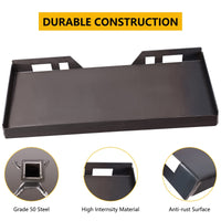 Thick Steel Loader Plate for Skid Steer Quick Attach