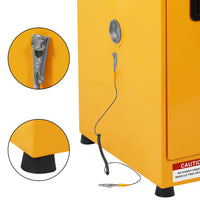17x17x22" Galvanized Steel Flammable Storage Cabinet, Yellow
