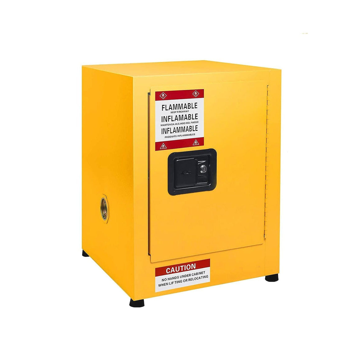 17x17x22 Inches Galvanized Steel Safety Cabinet Flammable Liquids Storage Cabinet Yellow
