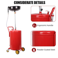 20 Gal Upright Portable Oil Lift Drain with Pan & Funnel