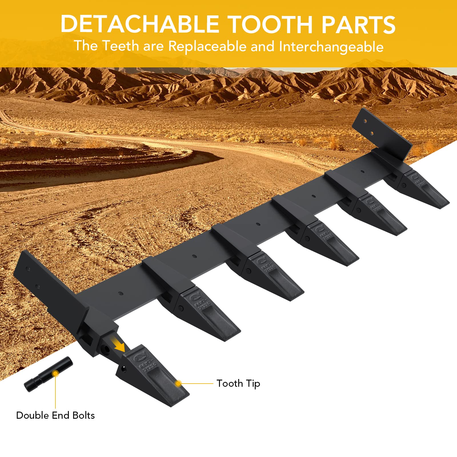 4000 lbs 60" Bucket Clamp-On Debris Forks for Pallets