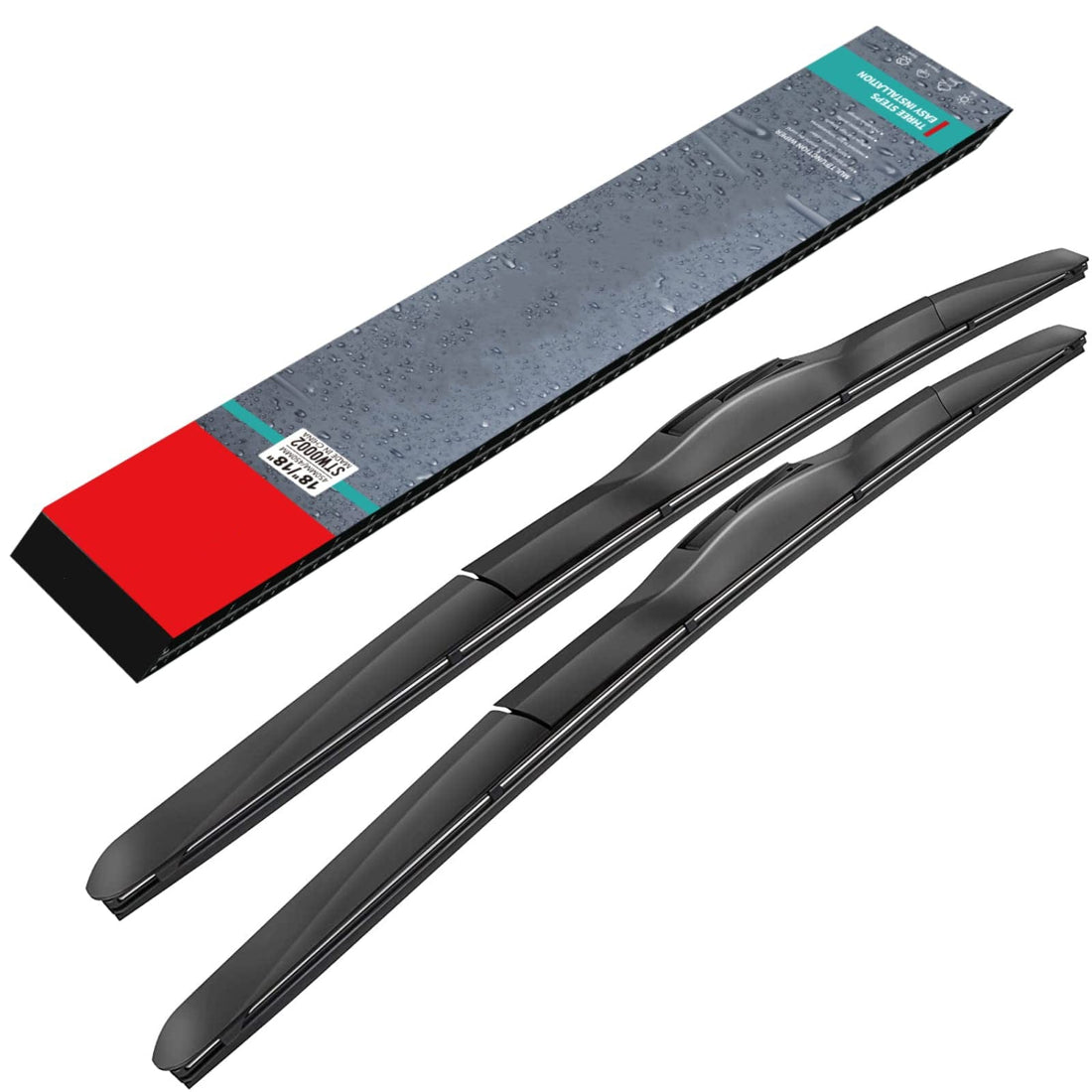 18Inch Premium Rubber Wiper Blades - Durable, Quiet Operation