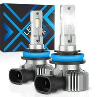 H11/H9/H8 LED Headlight Bulbs 12000lm 450% Brightness Wireless