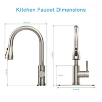 GARVEE Kitchen Faucet with Pull Down Sprayer for Kitchen Sink High Arc Kitchen Sink Faucet