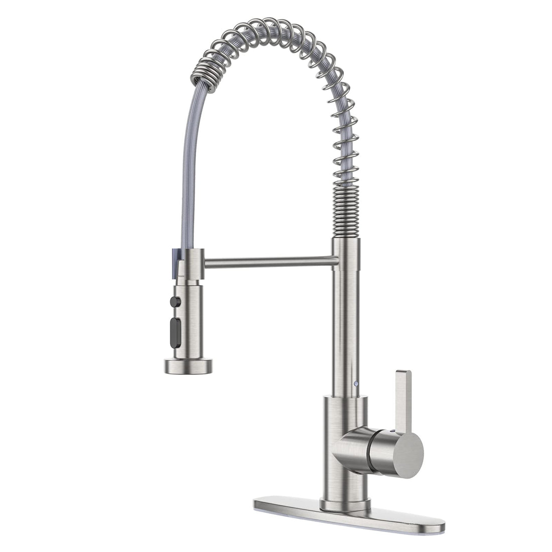 Pull Down Sprayer Kitchen Faucet, Brushed Nickel, Aquablade