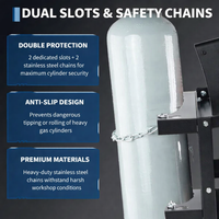 Garvee 3 Tier Welding Cart Heavy Duty Welder Cart With 360° Swivel Wheels Tank Storage Safety Chains Rolling MIG Welder Cart Black