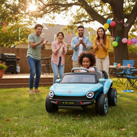 Garvee Ride - P Series: 12V Ride-On Toy With Remote Control | LED Lights, MP3, and Bluetooth | For Boys and Girls, Blue