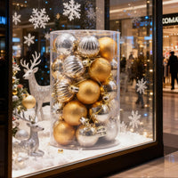 Garvee 34 PCS Shatterproof Christmas Ball Ornaments Set - Bulk Xmas Tree Decor for Holiday, Wedding & Mardi Gras Party, Gift Ready Hanging Decorations, Gold