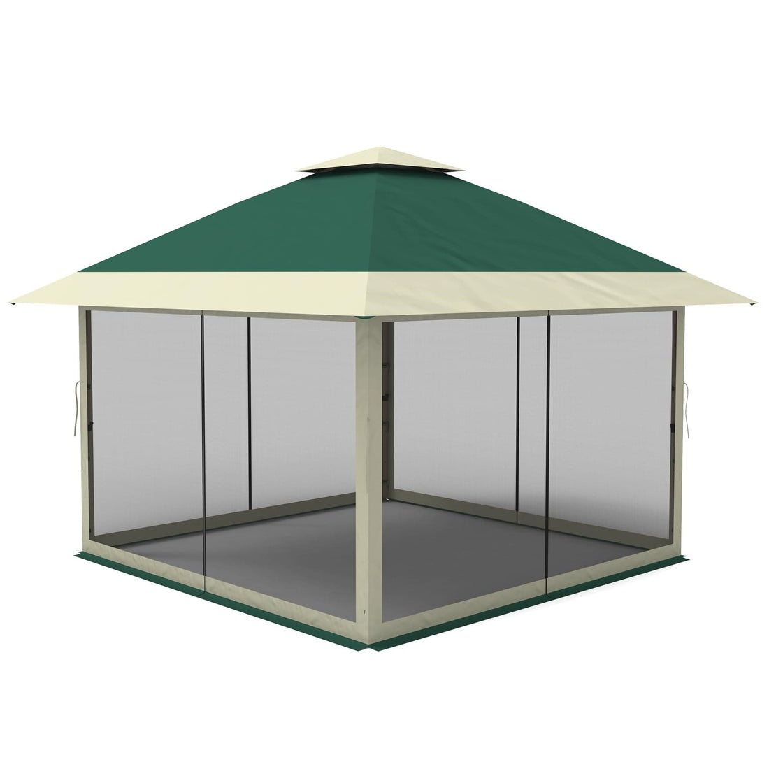 12x12FT Pop Up Gazebo Canopy with Netting for Garden, Deck