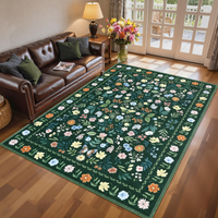 Garvee Washable Floral Rug Non Slip Living Room Rug, Area Rugs Vintage Distressed Soft Carpet for Bedroom, Dinning Room, Home Office