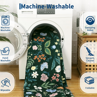 Garvee Washable Floral Rug Non Slip Living Room Rug, Area Rugs Vintage Distressed Soft Carpet for Bedroom, Dinning Room, Home Office