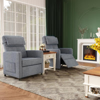 Garvee Power Recliner Chair with Massage & Heat, Adjustable Electric Recliner, Ergonomic Overstuffed Tall Back, Padded Seat, USB Port, Side Pockets, for Home Theater & Living Room, Grey