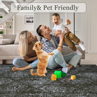 Garvee Machine Washable Area Rugs Lightweight Throw Soft Carpet Boho Botanical Floral Ultra-Thin Indoor Rug