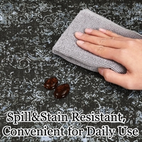 Garvee Machine Washable Area Rugs Lightweight Throw Soft Carpet Boho Botanical Floral Ultra-Thin Indoor Rug